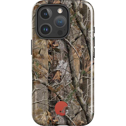 NFL Cleveland Browns Realtree AP Camo iPhone 16 Pro Magsafe Impact Case